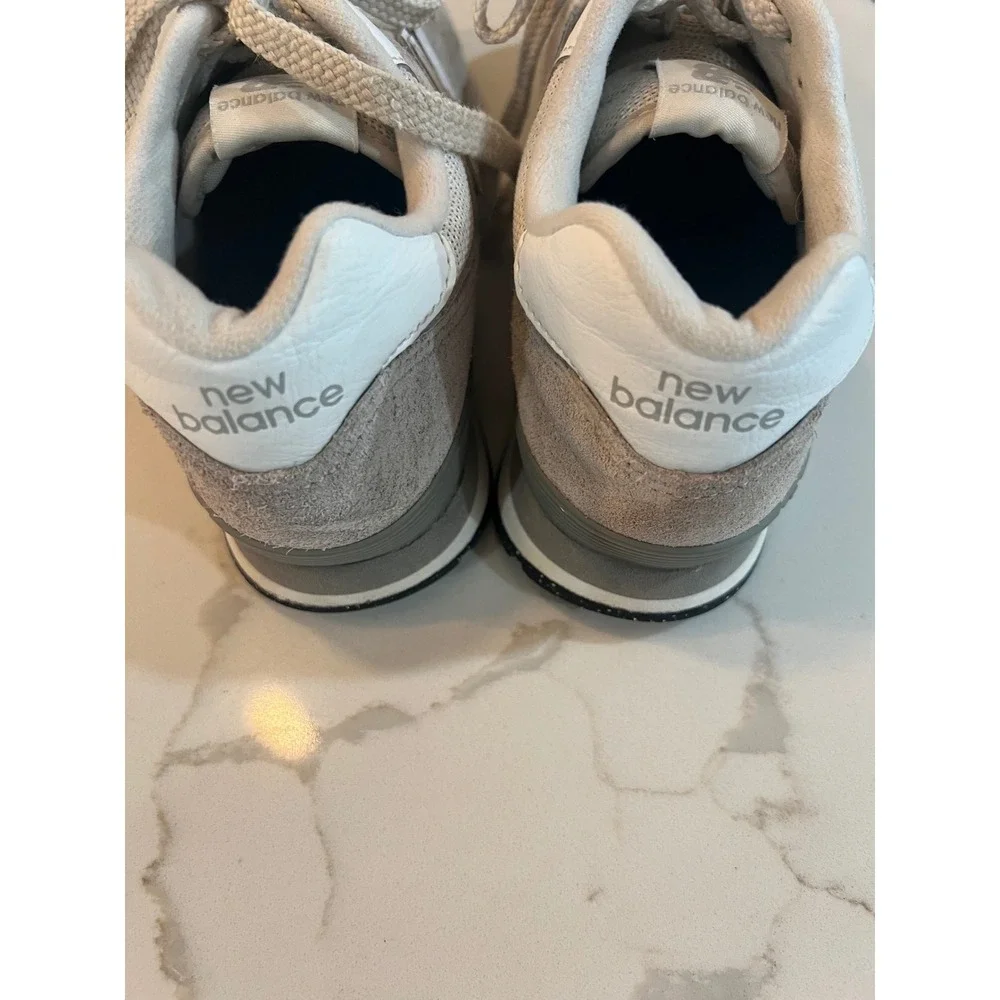 New Balance 574 Kids Grey White Suede Mesh Sneakers PC574EVW Size 3Y